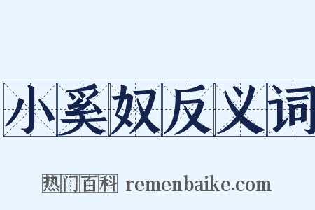 小奚奴反义词是什么意思的图片